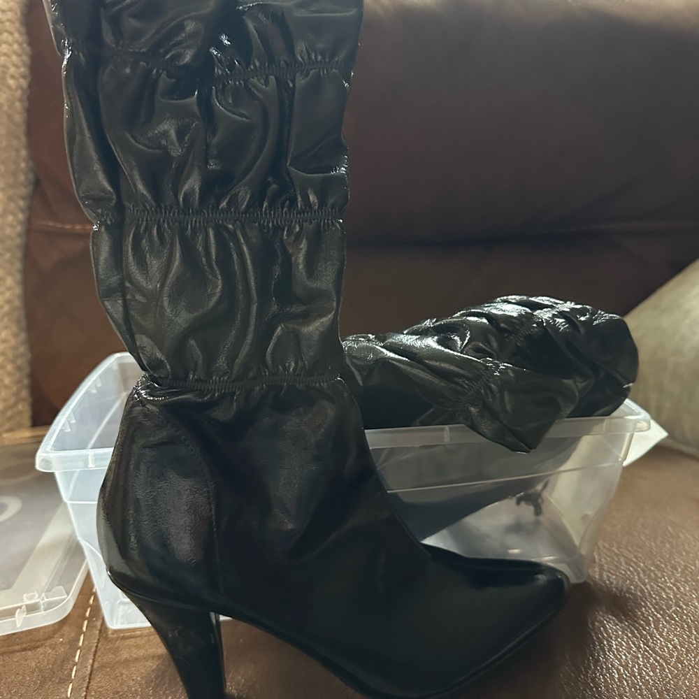 MARIA RINALDI SLOUCHY BLACK BOOTS